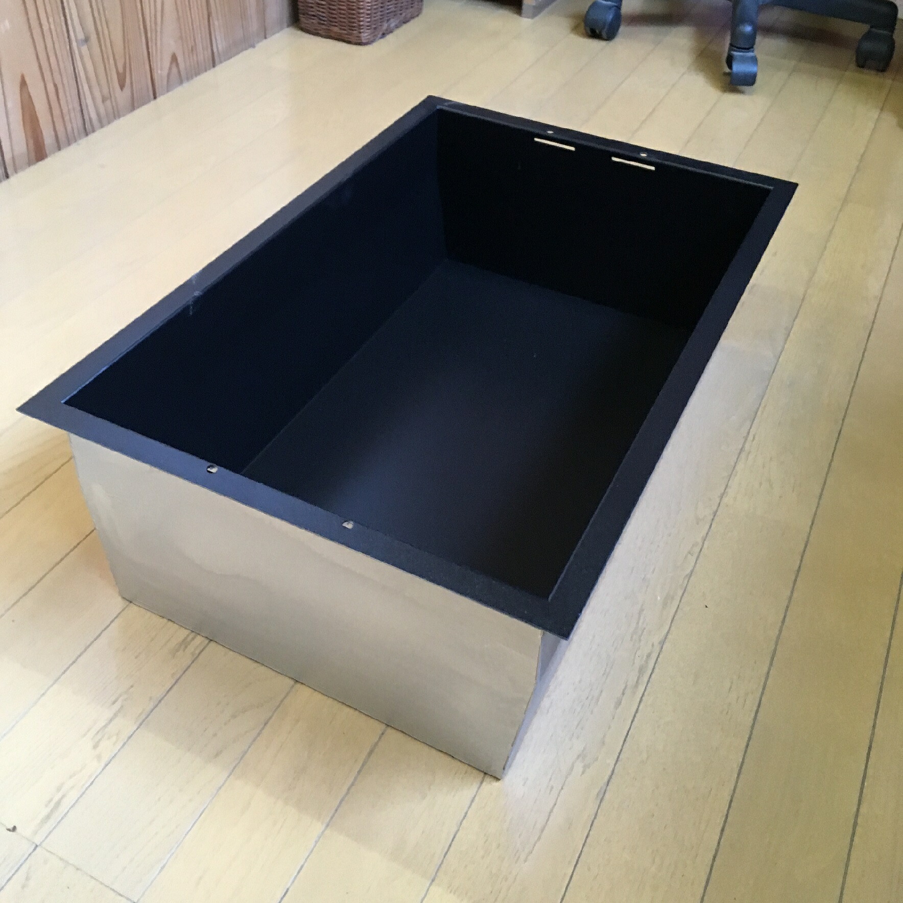 楽天市場】【灰 五徳セット】ちび囲炉裏 3点セット 800X600X280mm 蓋付