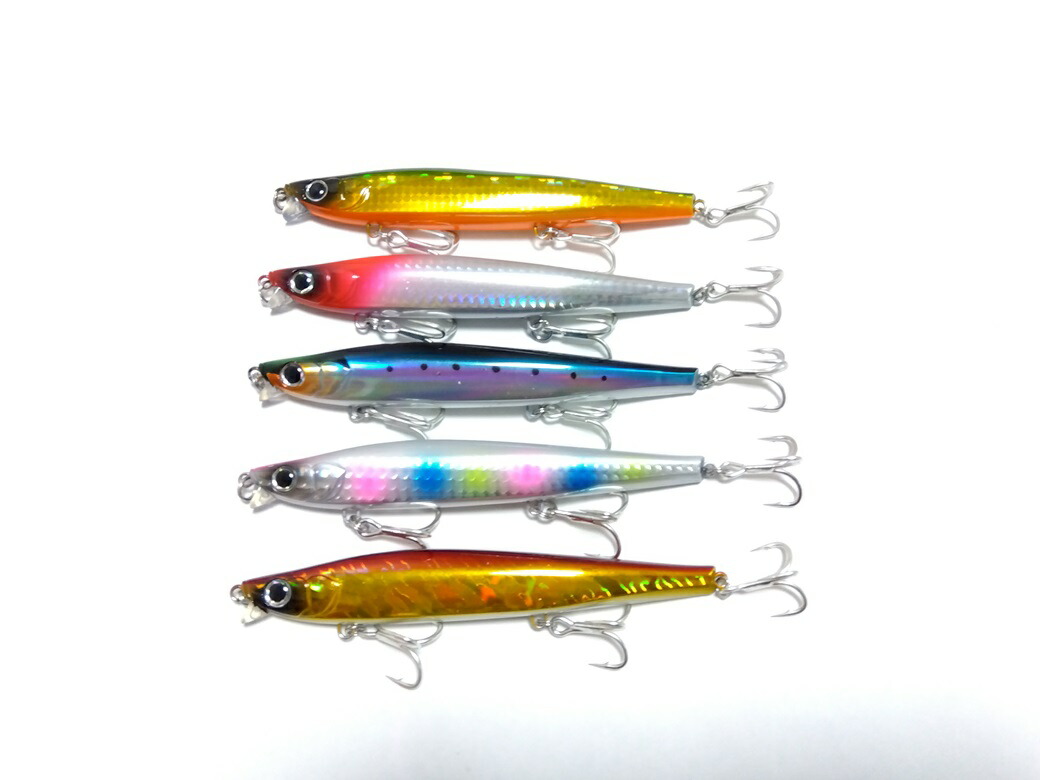 楽天市場】遠投 シンキングペンシル 125mm 45g 5色セット シンペン