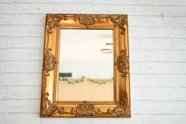 楽天市場】『アンティーク調 グレースアートミラー ゴールド 幅45cm M