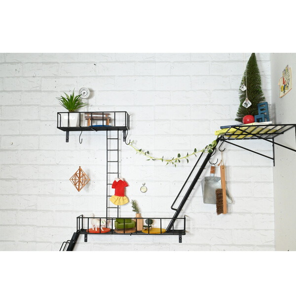 楽天市場】『 fire escape Roof S』ウォールシェルフ かっこいい