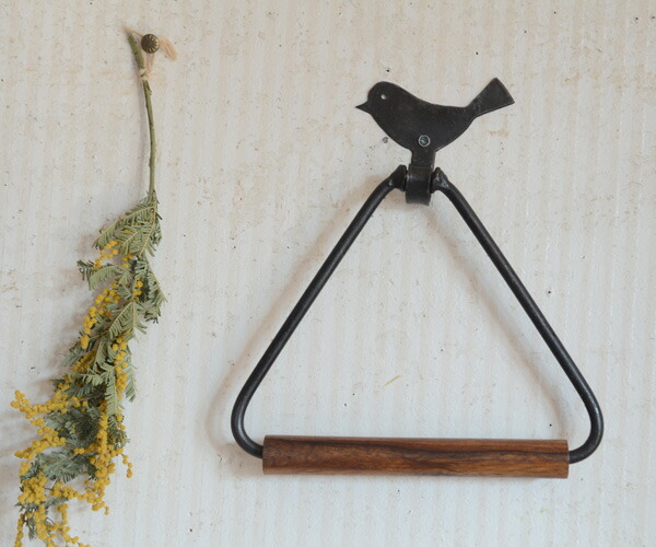 楽天市場】トイレのタオル掛けに最適『鳥の三角タオルハンガー』タオル