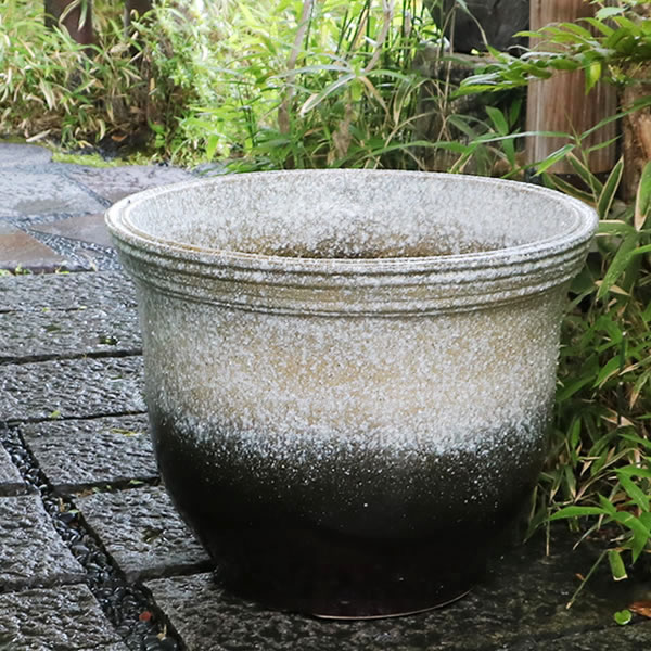 楽天市場】【今だけ限定15%OFFクーポン配布中】20号白窯変天水鉢