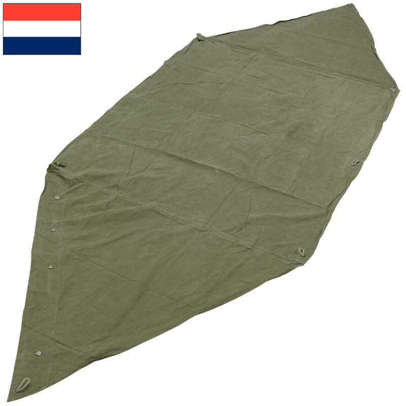 楽天市場】オランダ軍 シェルターハーフ テントシート オリーブ USED
