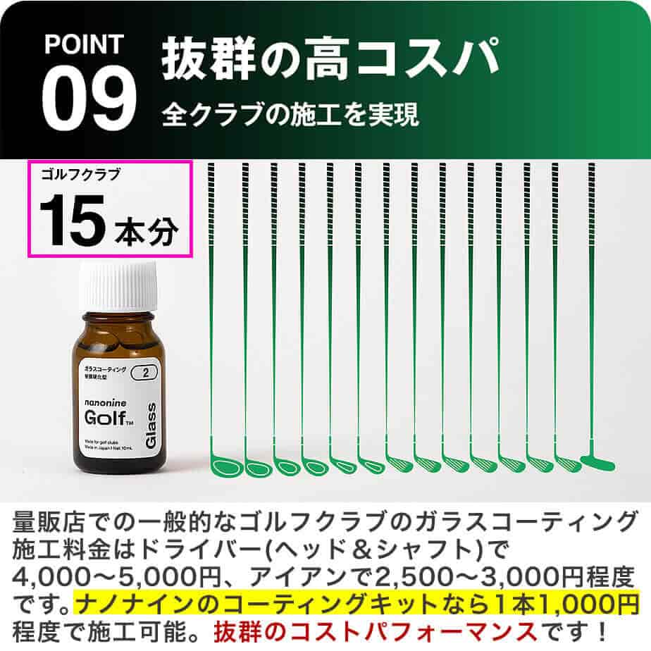 楽天市場】ナノナインゴルフ ガラスコーティングコンプリートセット