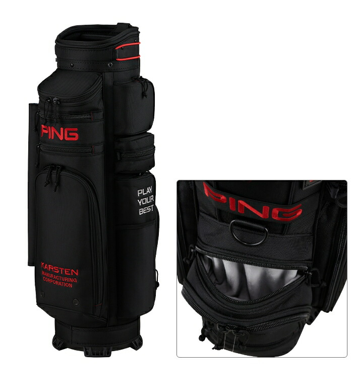 楽天市場】ピン マルチポケット キャディバッグ メンズ ブラック