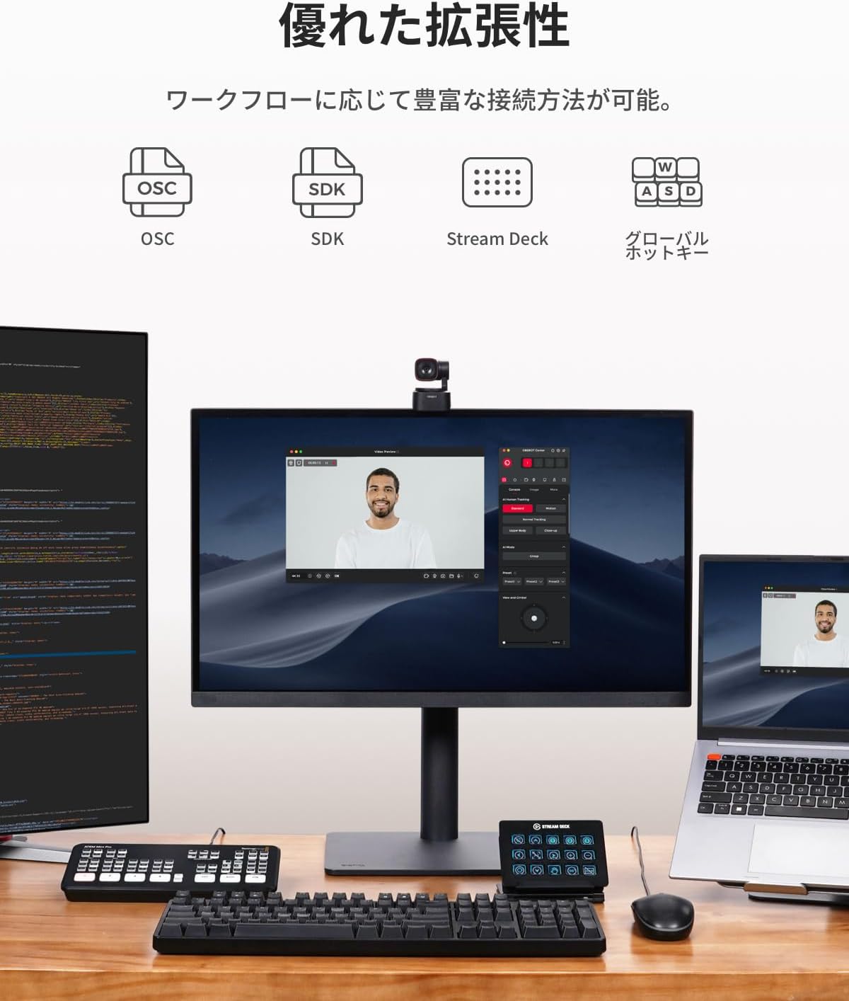 楽天市場】OBSBOT Tiny 2 Lite AIパワードPTZ 4Kウェブカメラ 自動追跡