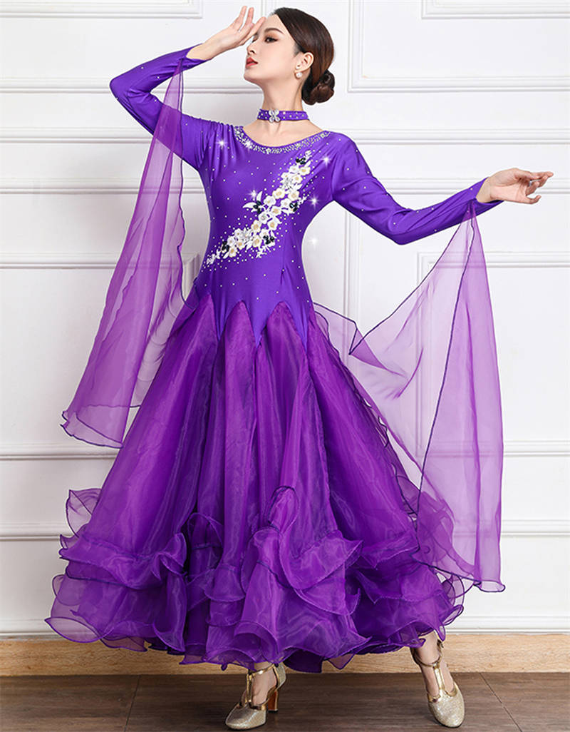 楽天市場】社交ダンスドレス ひらひらフロート 社交ダンス 練習着