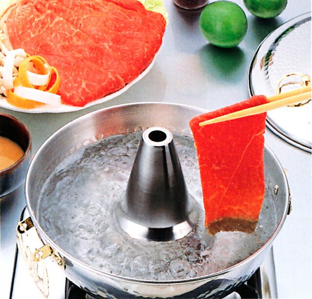 楽天市場】タケコシ ステンレスしゃぶしゃぶ鍋 シャロル 26cm飾り金具