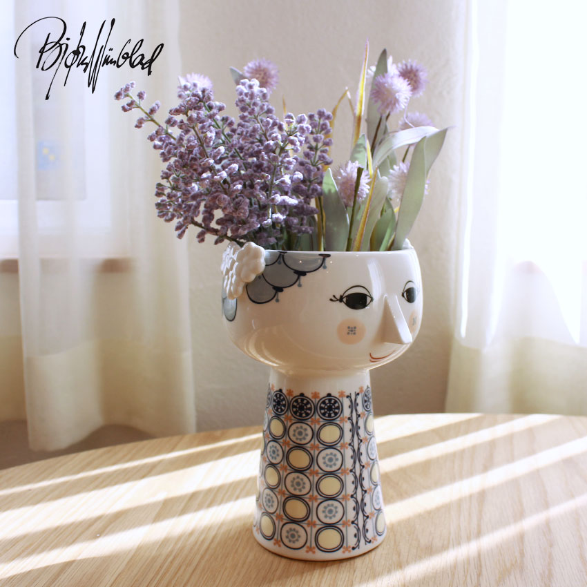 楽天市場】ビヨン・ヴィンブラッド BJORN WIINBLAD EVA VASE BLUE