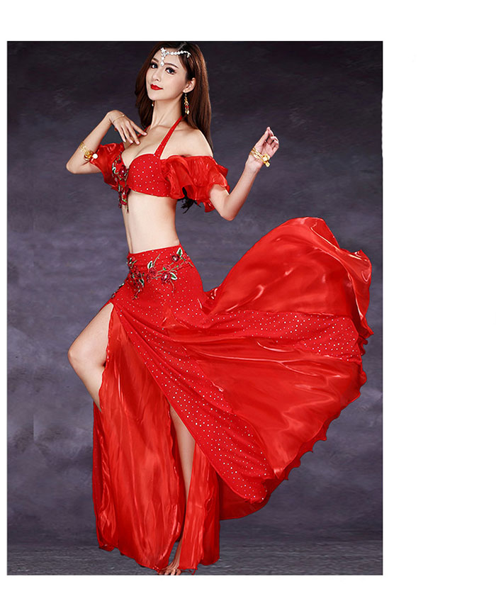 楽天市場】ベリーダンス 衣装 3点セット ブラ/ベルト/スカート