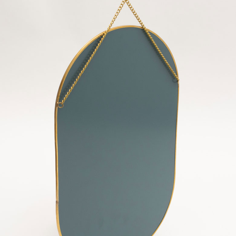 楽天市場】ウォールミラー オーバル 真鍮フレーム ゴールド ミラー 鏡