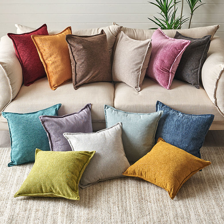 ボーコンセプト ベルベット グラデーションベージュクッション 45cm