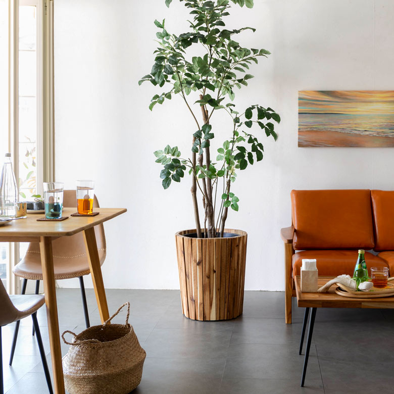 楽天市場】プランターカバー ウッドプランター Lサイズ 9号鉢 W46cm