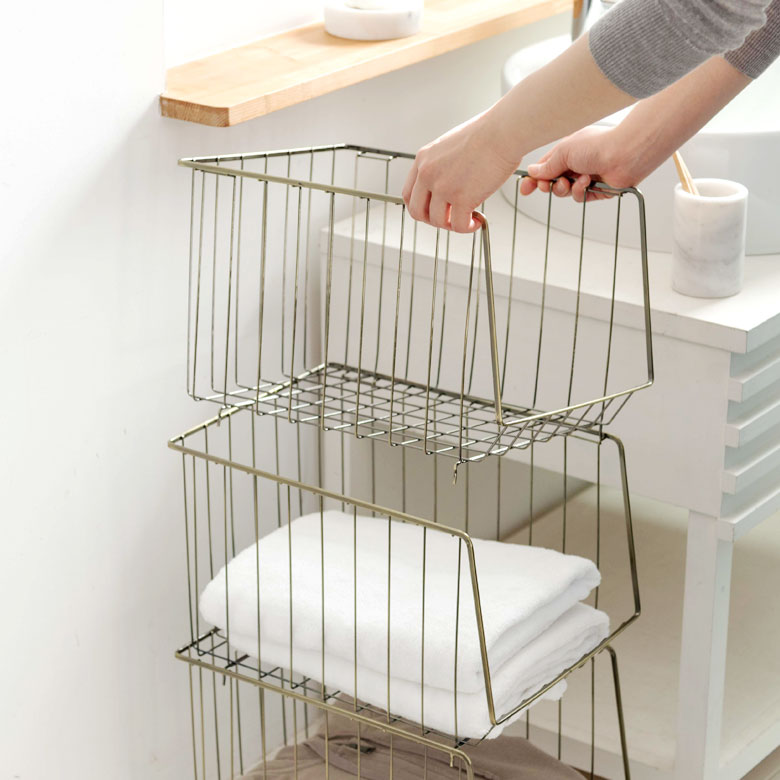 楽天市場】ワゴン スタッキングワゴン 3段 キャスター付き スチール