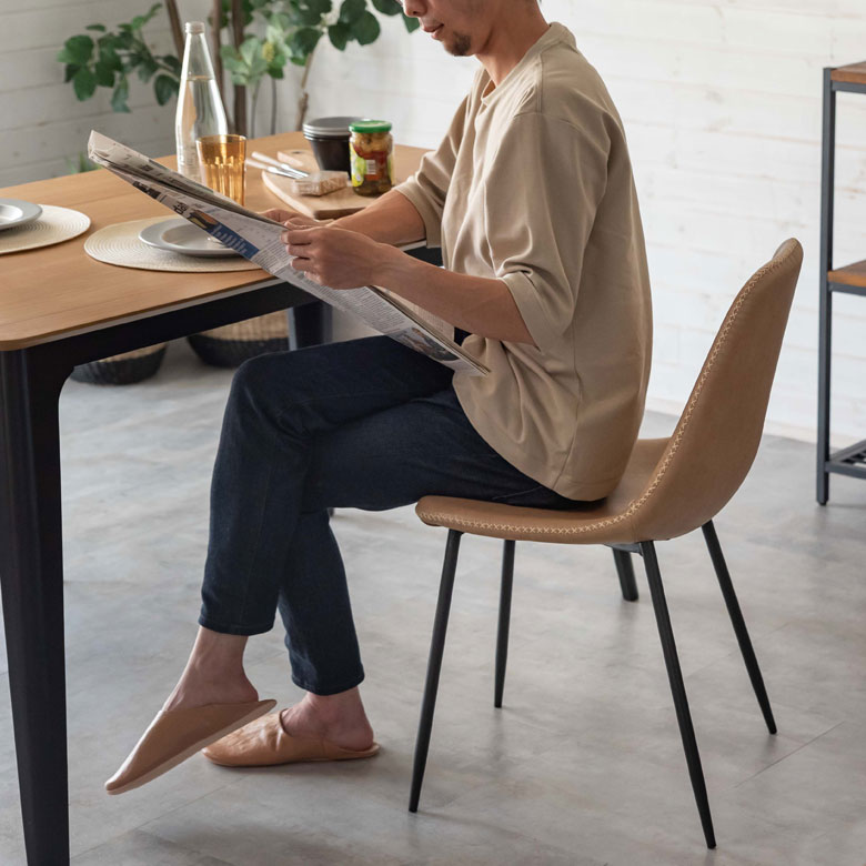 楽天市場】チェア 2脚セット ソフトレザー スチール 座面高 45cm