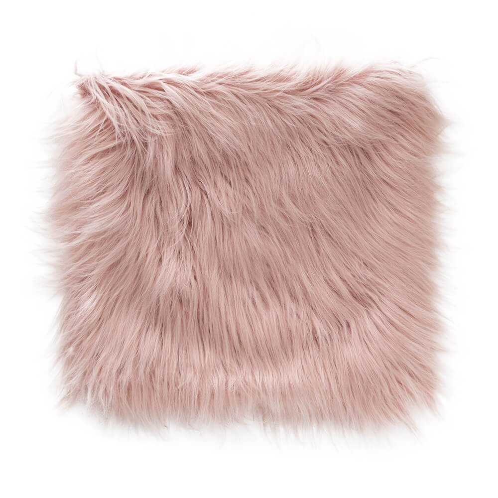 楽天市場】クッションカバー フェイクファー ピンク ベージュ 約45