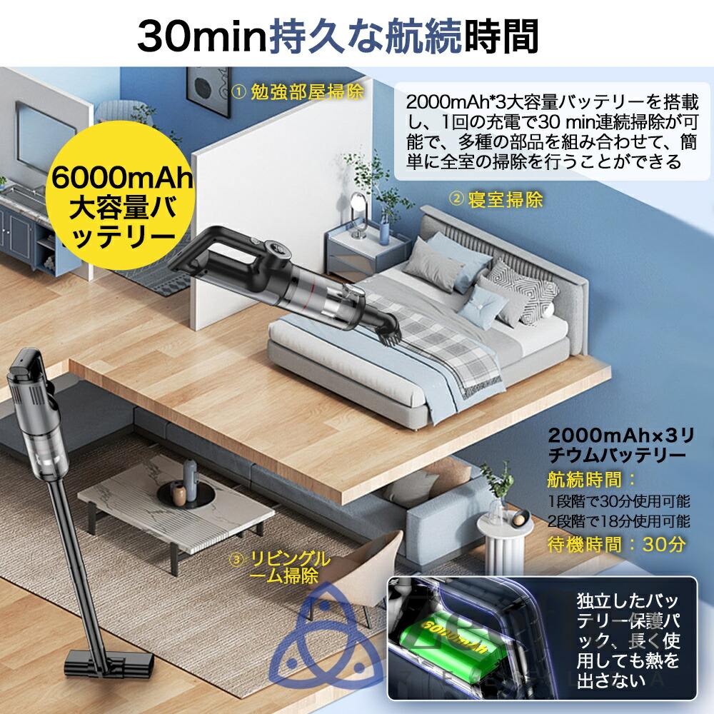 楽天市場】【スーパーSALE限定50%OFF】【楽天1位】掃除機 コードレス
