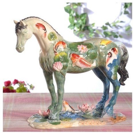 楽天市場】陶磁器 馬 アイデア ヨーロッパ式 客間 酒棚 装飾品 実用