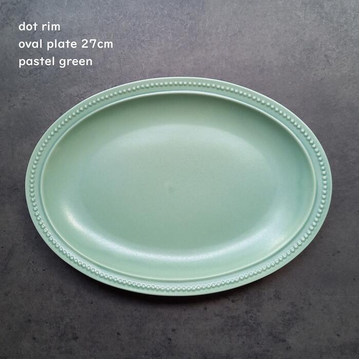 楽天市場】楕円皿 洋食器 【 ドットリム オーバル プレート 27cm L