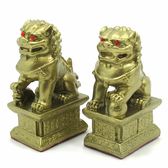 楽天市場】獅子 置物 風水 赤目の獅子 中サイズ 高さ約11cm 銅製