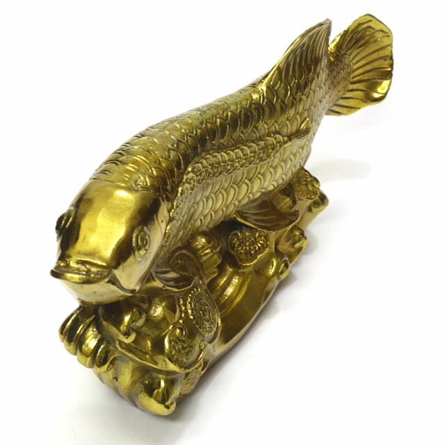 楽天市場】金龍魚 置物 アロワナ 風水 金龍 魚 特大最大長さ約25cm