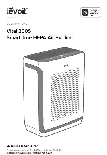 LEVOIT Air Purifiers User Manual - Model LAP-V201S-WUS