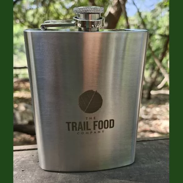 Trail Food Engraved Hip Flask - Stylish Adventure Essential