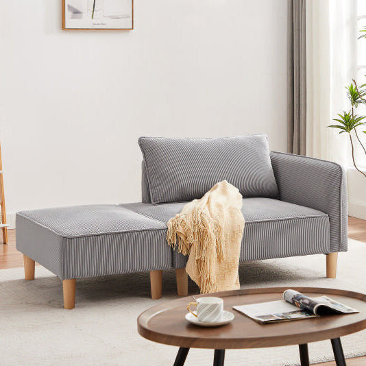 コーデュロイカウチソファ オットマン付き[幅152㎝] S-3741 – 家具