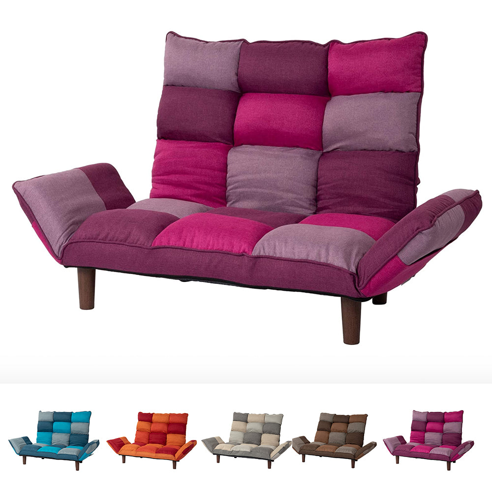 ソファー 2人掛け 2人掛けソファ ハイバックカウチソファ パッチワーク