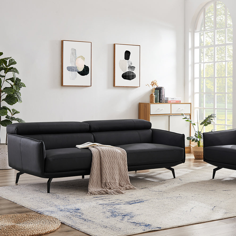 ソファー 3人掛け 応接 待合 モダンソファ 3人掛け リクライニング機能