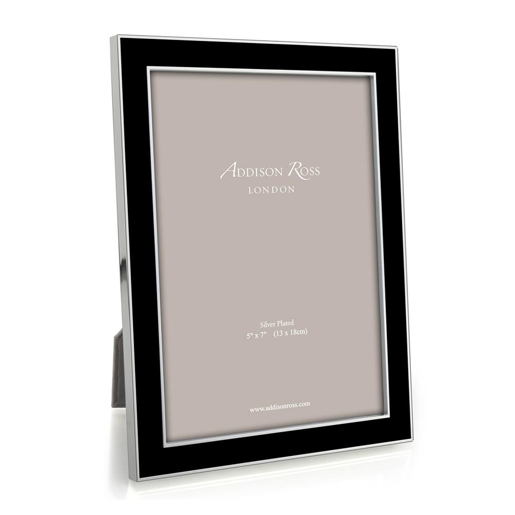 Enamel Black Frame With Silver Trim - 4x6, 5x7, 8x10 | Addison
