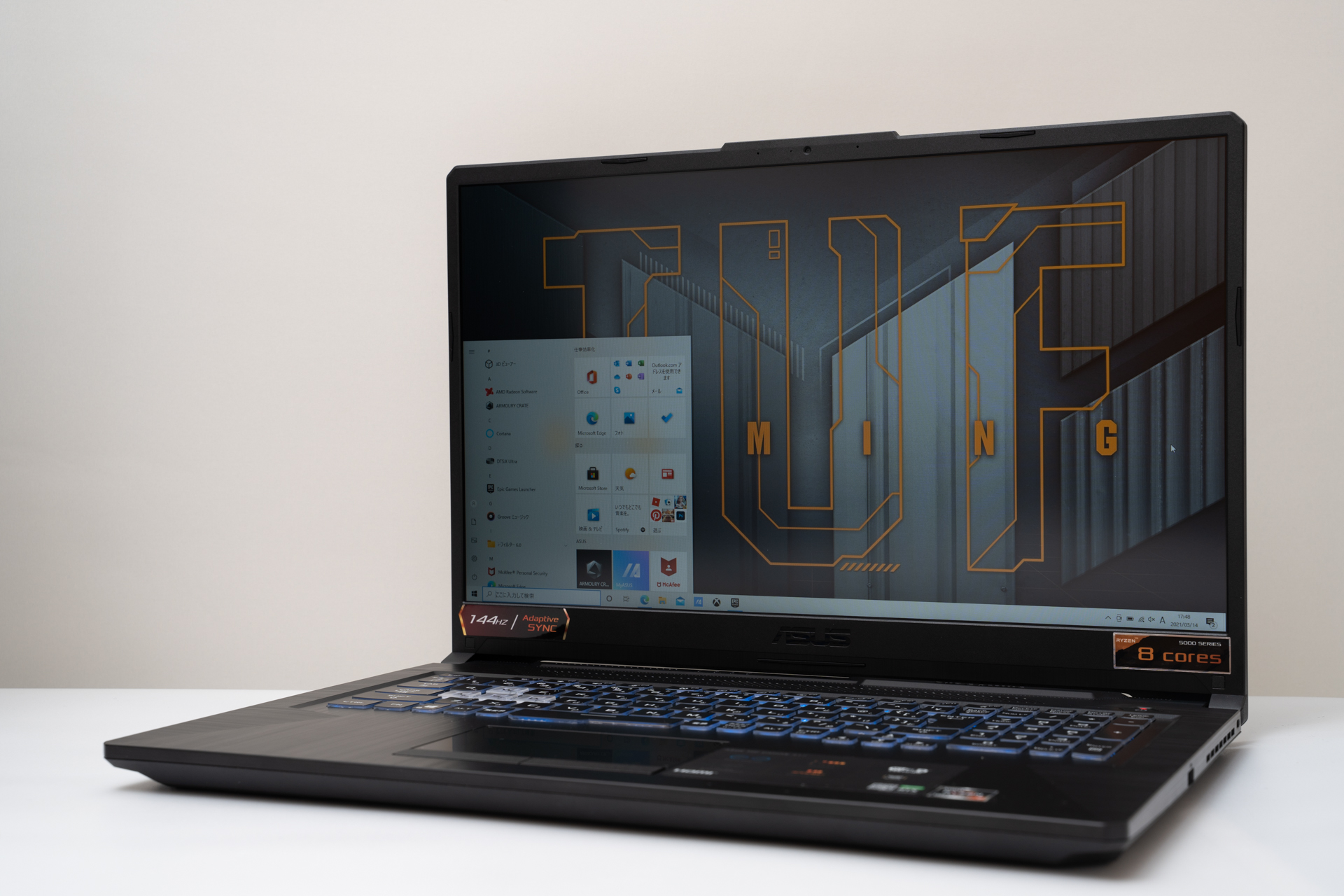 ASUS TUF Gaming A17 FA706QR レビュー Ryzen 7 5800H＋RTX3070搭載の