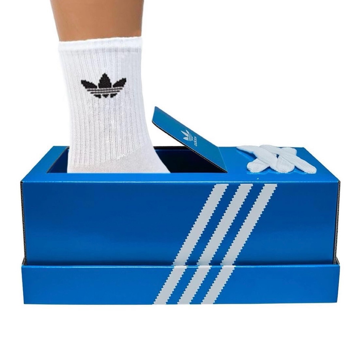 adidas『THE BOX SHOE “BLUE/CLOUD WHITE”』のプレゼント抽選が国内4月