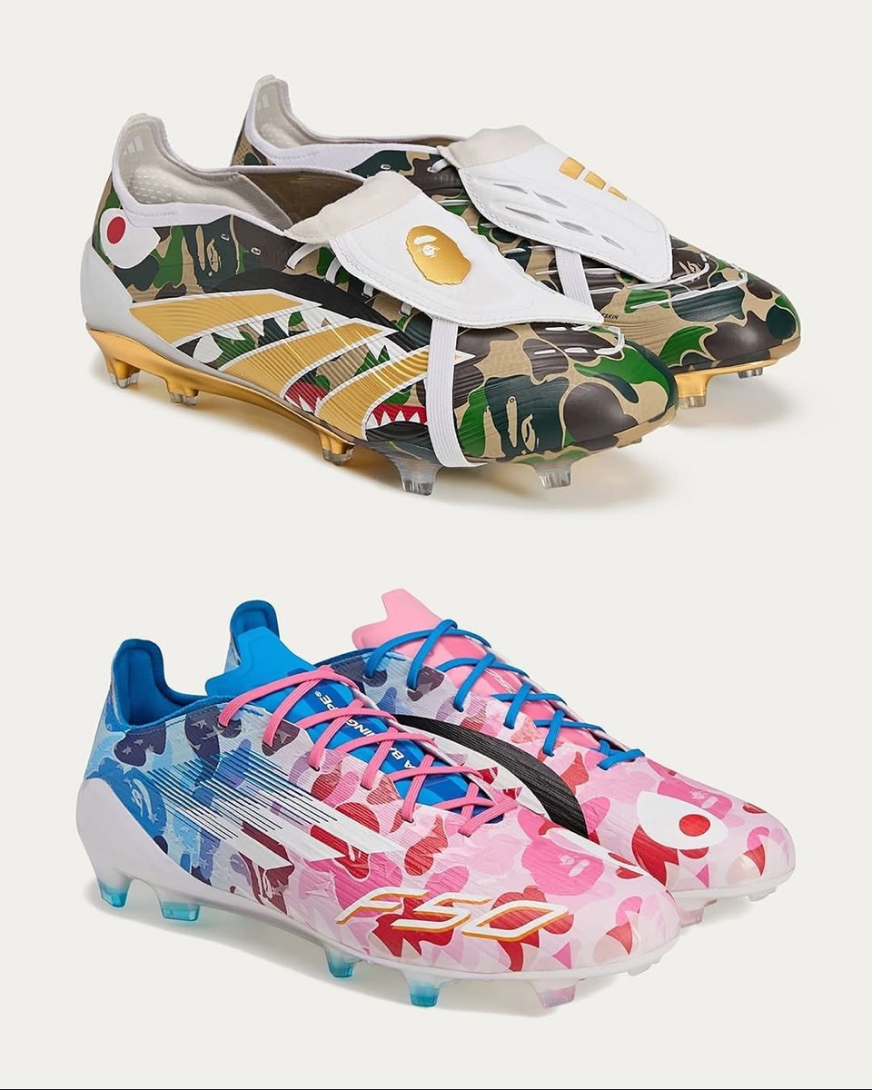 BAPE x adidas サッカーの未来を称えるコラボコレクションが国内9月6日