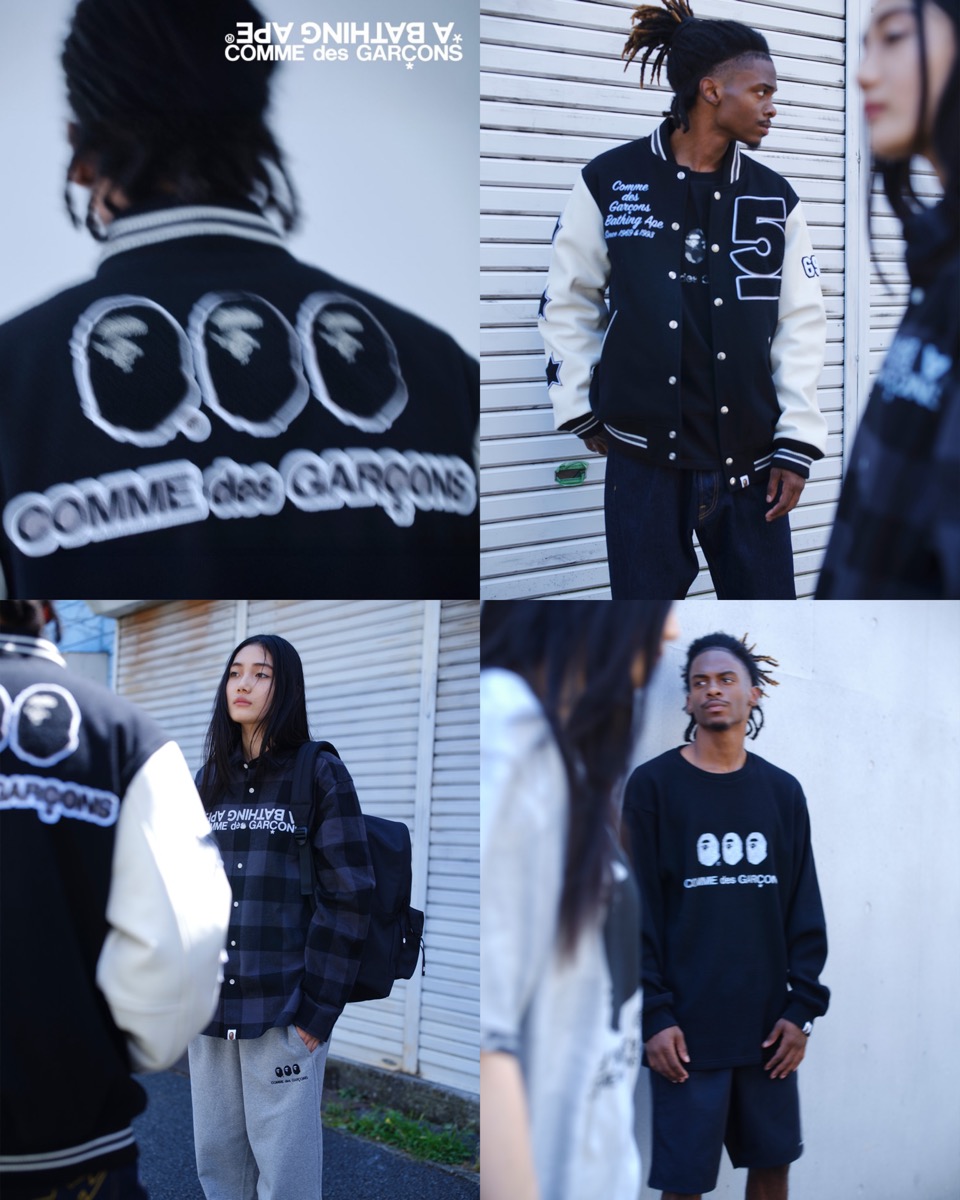 BAPE®︎ x COMME des GARÇONS 2025年秋冬コラボコレクションが国内9月