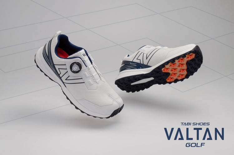 足袋ゴルフシューズ【VG34】ホワイト×ネイビー – 足袋スポーツシューズ