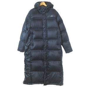 ベンチコート ダウンコート ロング ジップアップ フード スリーライン