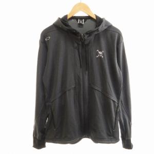 ナイロンジャケット ジップアップ パーカー 総柄 L グレー 黒 412319JP