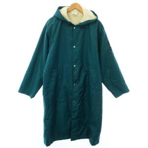 ヴィンテージ ベンチコート 裏ボア ナイロン フード アウター ロング L
