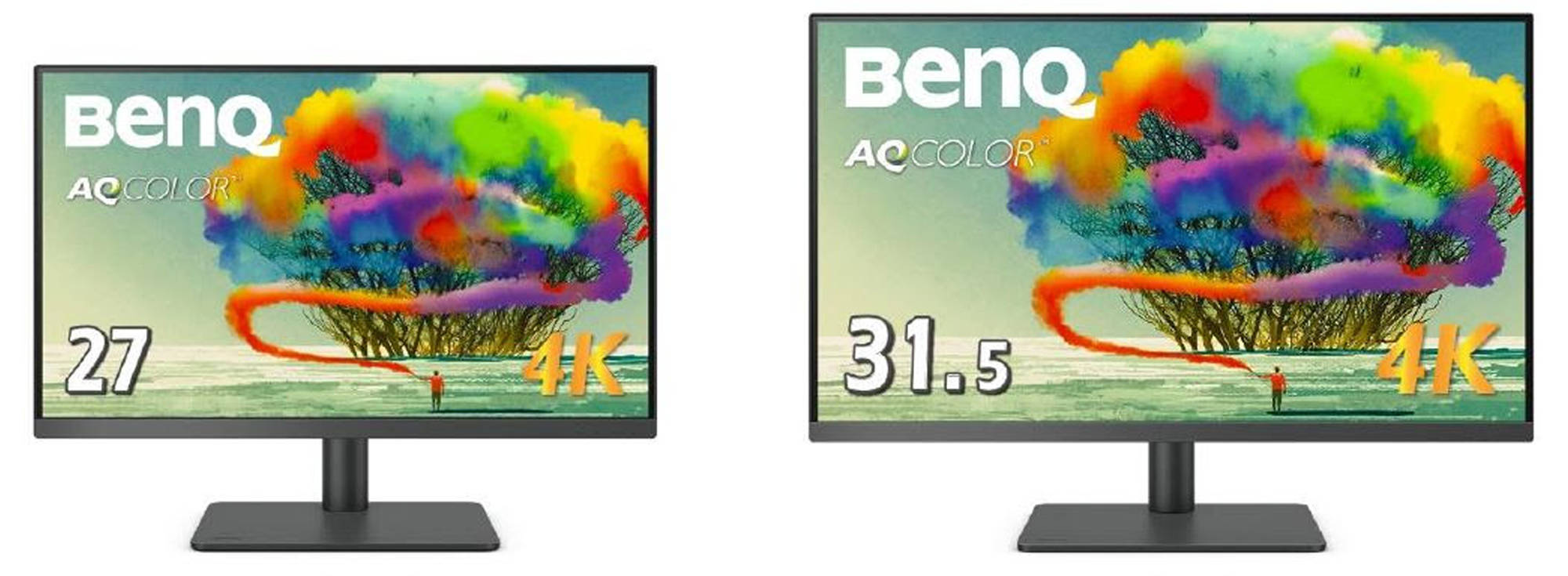 ベンキュー、デザイナー向け4K UHD モニター 27インチ PD2705Uと 31.5