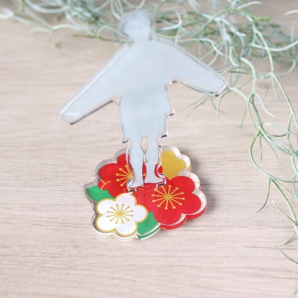 アクリルスタンドデコレーション台座 アクスタ台座 梅柄 推し活 オタ活