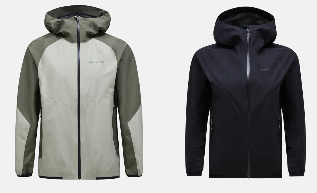 ピークパフォーマンスの新作レインウエアは、カラーリングが個性的な