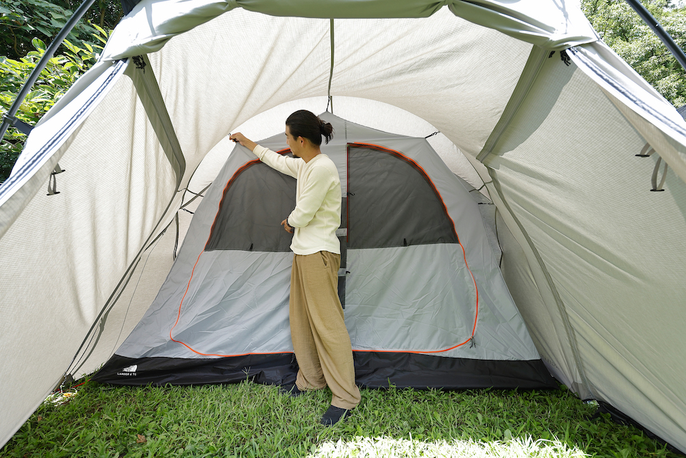 ザ・ノース・フェイスのテント、LANDERに難燃性を備えたTCシリーズ登場