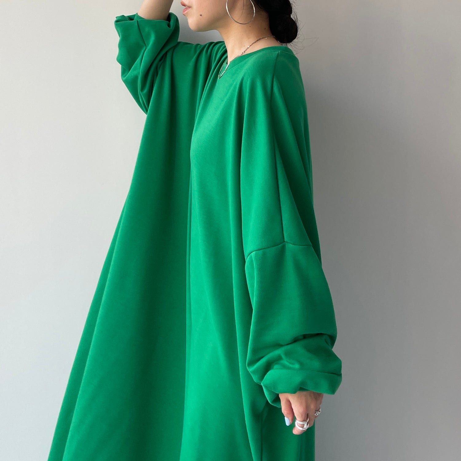 super loose light sweatee one piece / green [3size] | wee9s