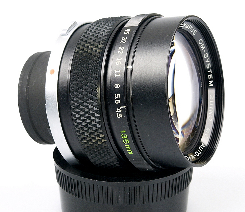 Olympus OM system Zuiko Auto-Macro 135mm F4.5 lens. Bellows