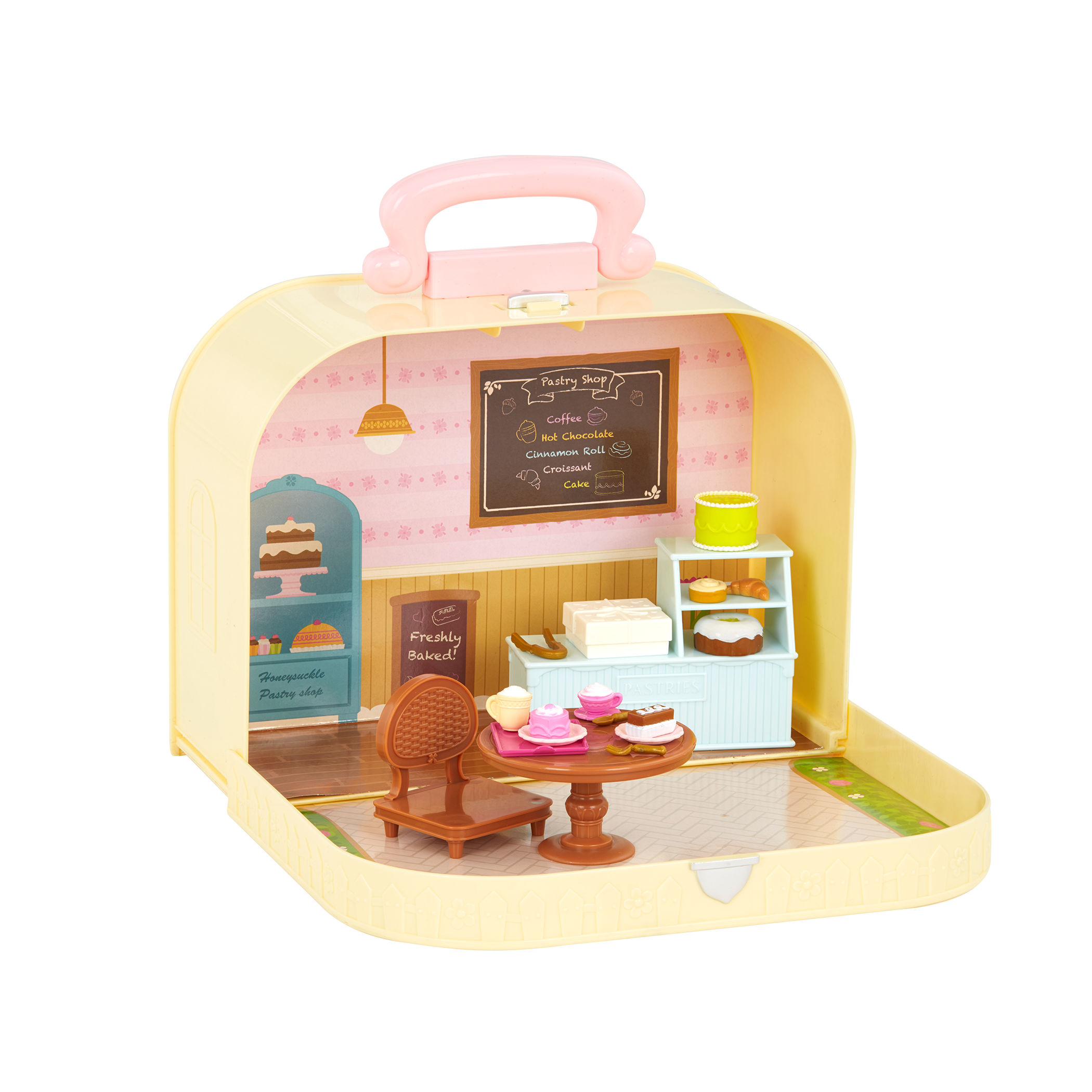 Deluxe Travel Suitcase Playset | Carry Case with Figurines | Li'l