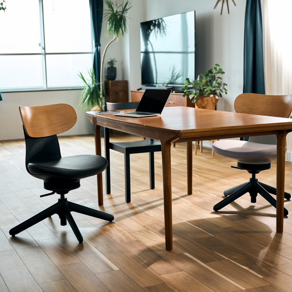 ingLIFE イングライフ／背クッションタイプ／肘なし／本体ブラック／背