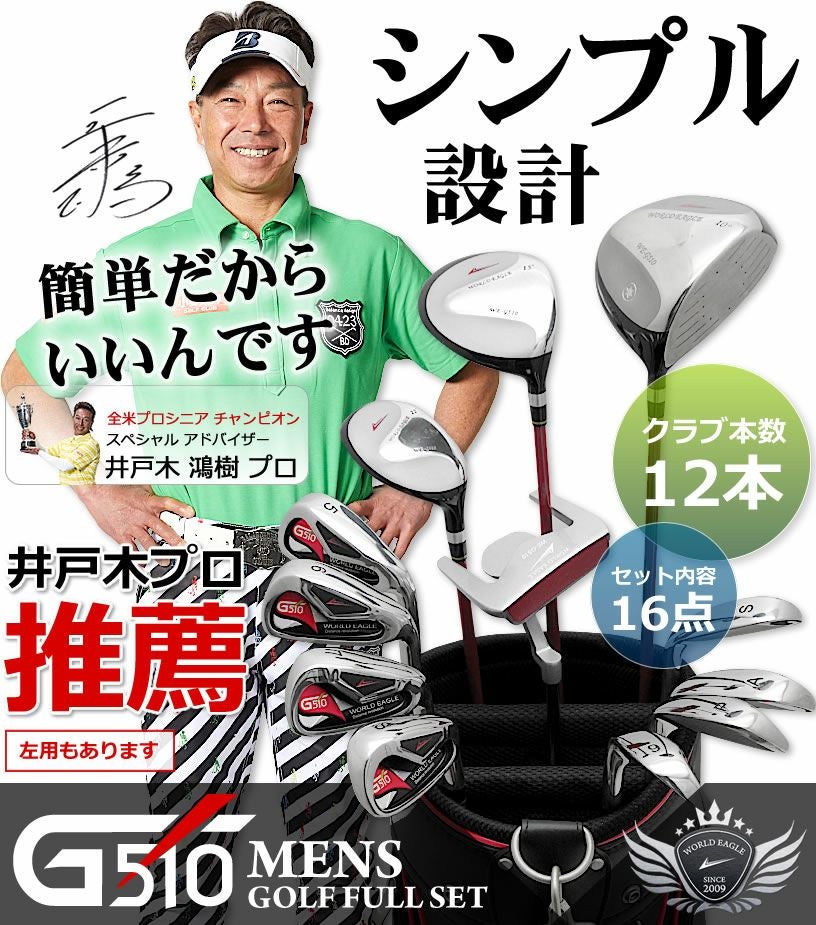 ワールドイーグル WE-G510 メンズ 16点（12本）クラブセット 専用