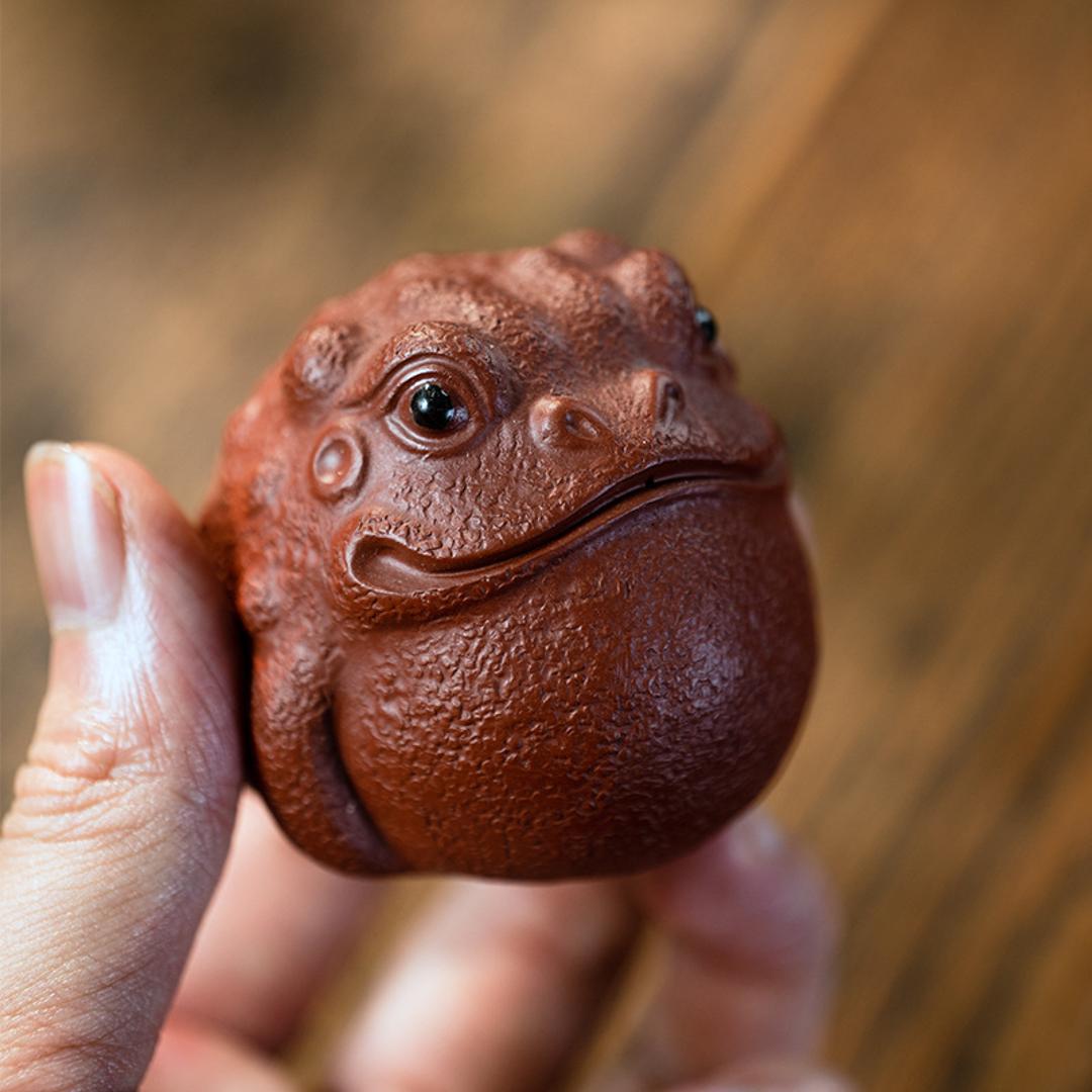 Creative Zisha Yixing Clay Nerdy Money Frog Tea Pet - China Tea Spirit