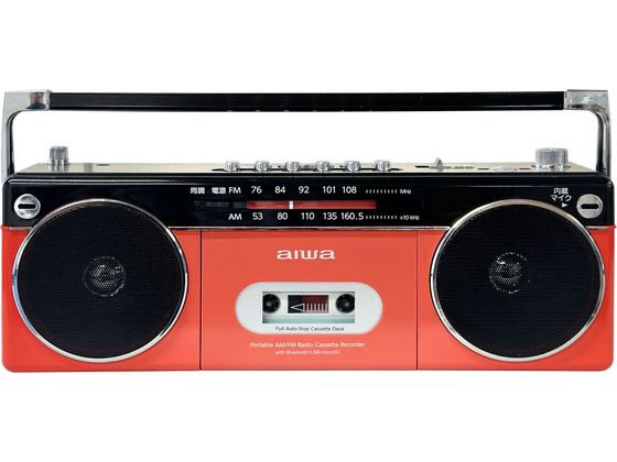 aiwa ラジオカセットプレーヤー GAA4-RCP0002(RD)が9,599円 通販